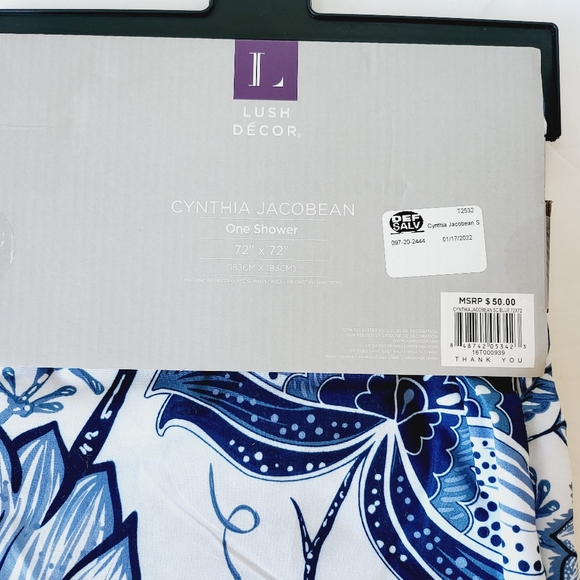 Shower Curtain Cynthia Jacobean - Picture 8 of 9